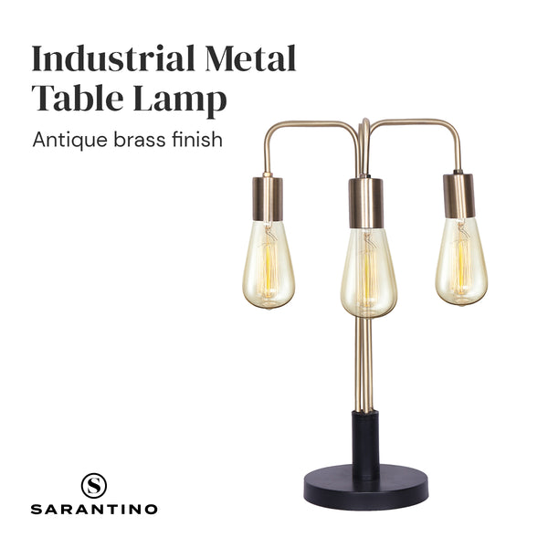 Sarantino Exposed Bulb Industrial Table Lamp Sarantino