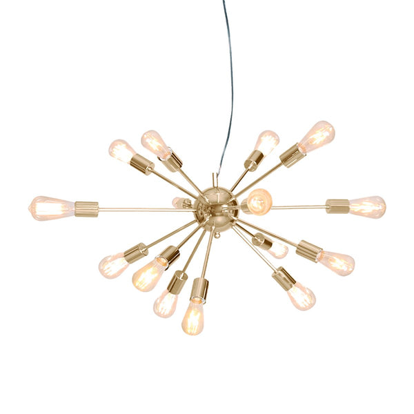 Sarantino 15-Light Sputnik Chandelier in Brass Finish Sarantino