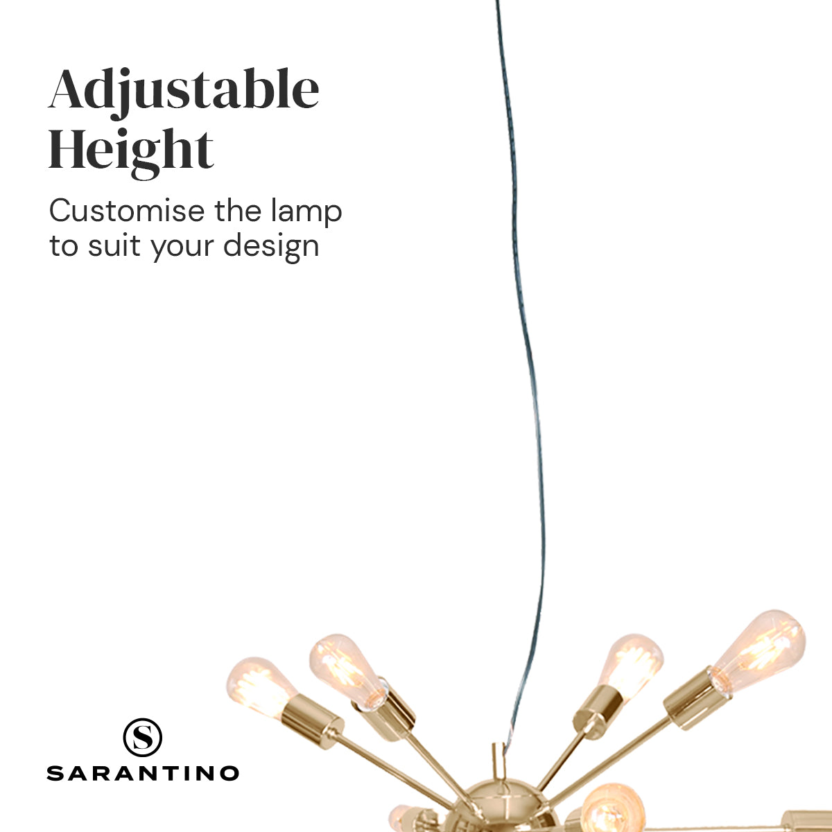 Sarantino 15-Light Sputnik Chandelier in Brass Finish Sarantino