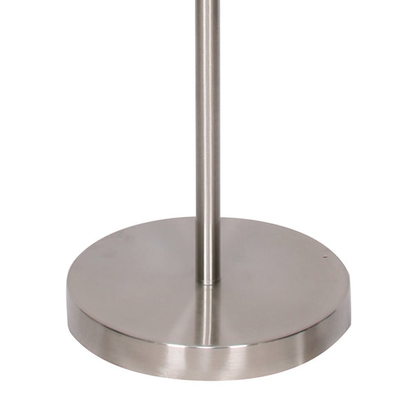 Sarantino Brushed Nickel Height-Adjustable Metal Floor Lamp Sarantino