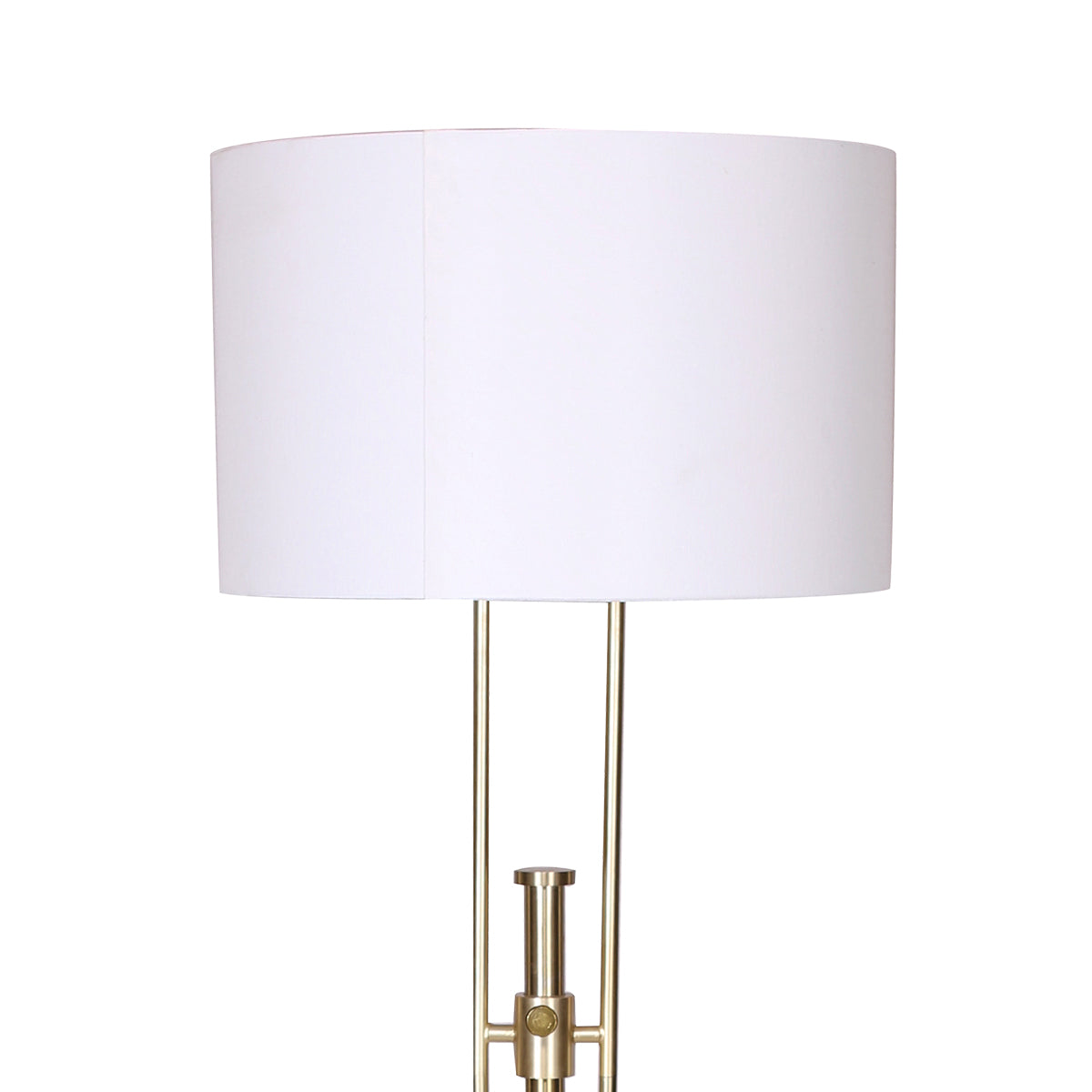 Sarantino Brushed Gold Height-Adjustable Metal Floor Lamp Sarantino