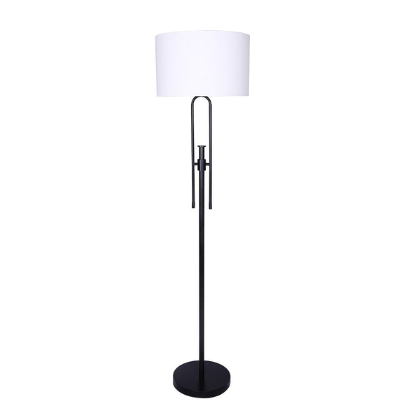 Sarantino Height-Adjustable Metal Floor Lamp Matte Black Sarantino