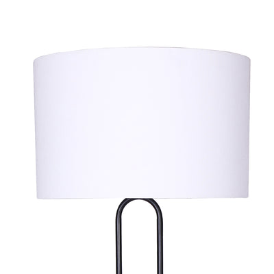 Sarantino Height-Adjustable Metal Floor Lamp Matte Black