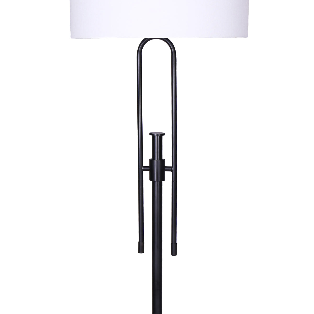 Sarantino Height-Adjustable Metal Floor Lamp Matte Black Sarantino