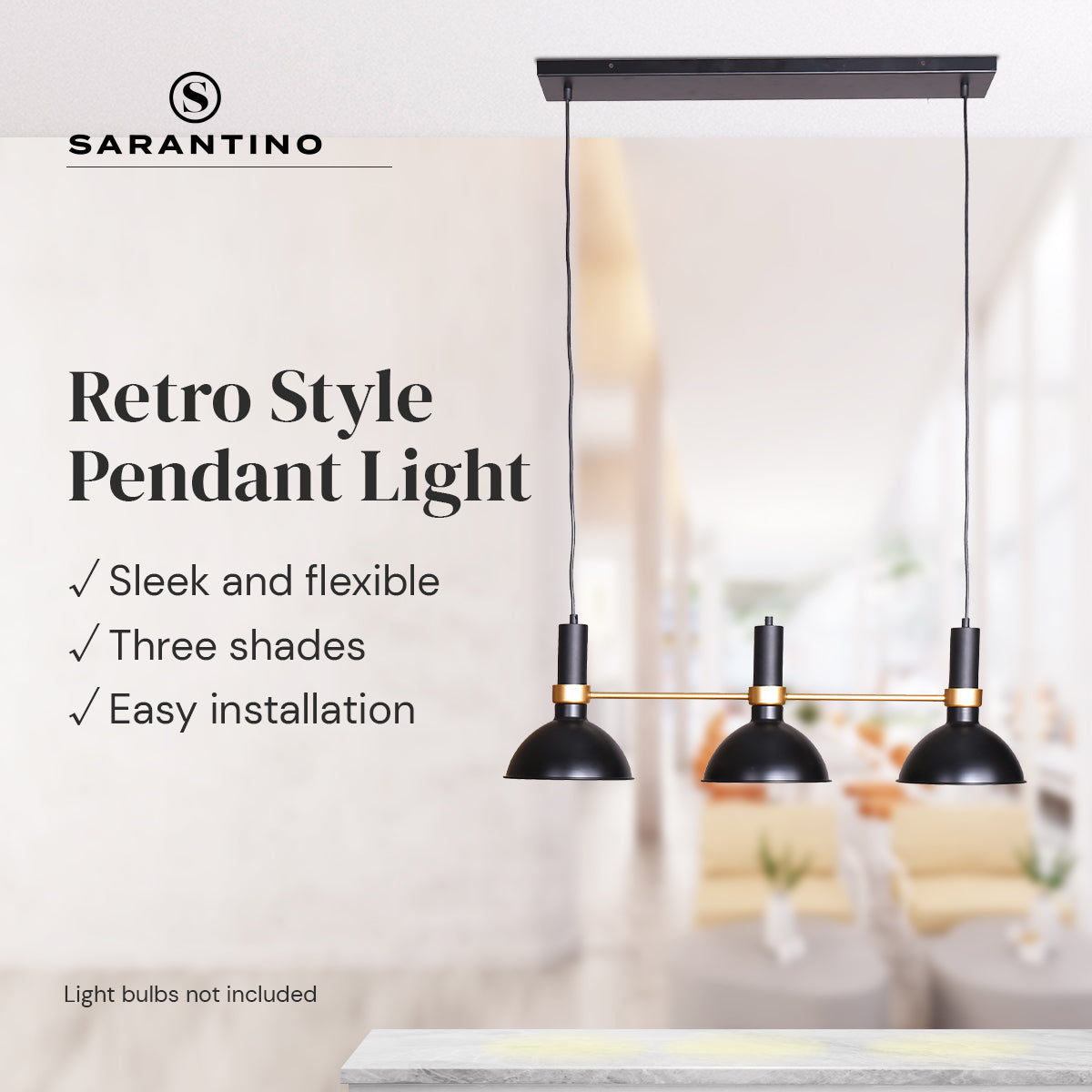 Sarantino 3-Light Hanging Pendant Lamp Sarantino