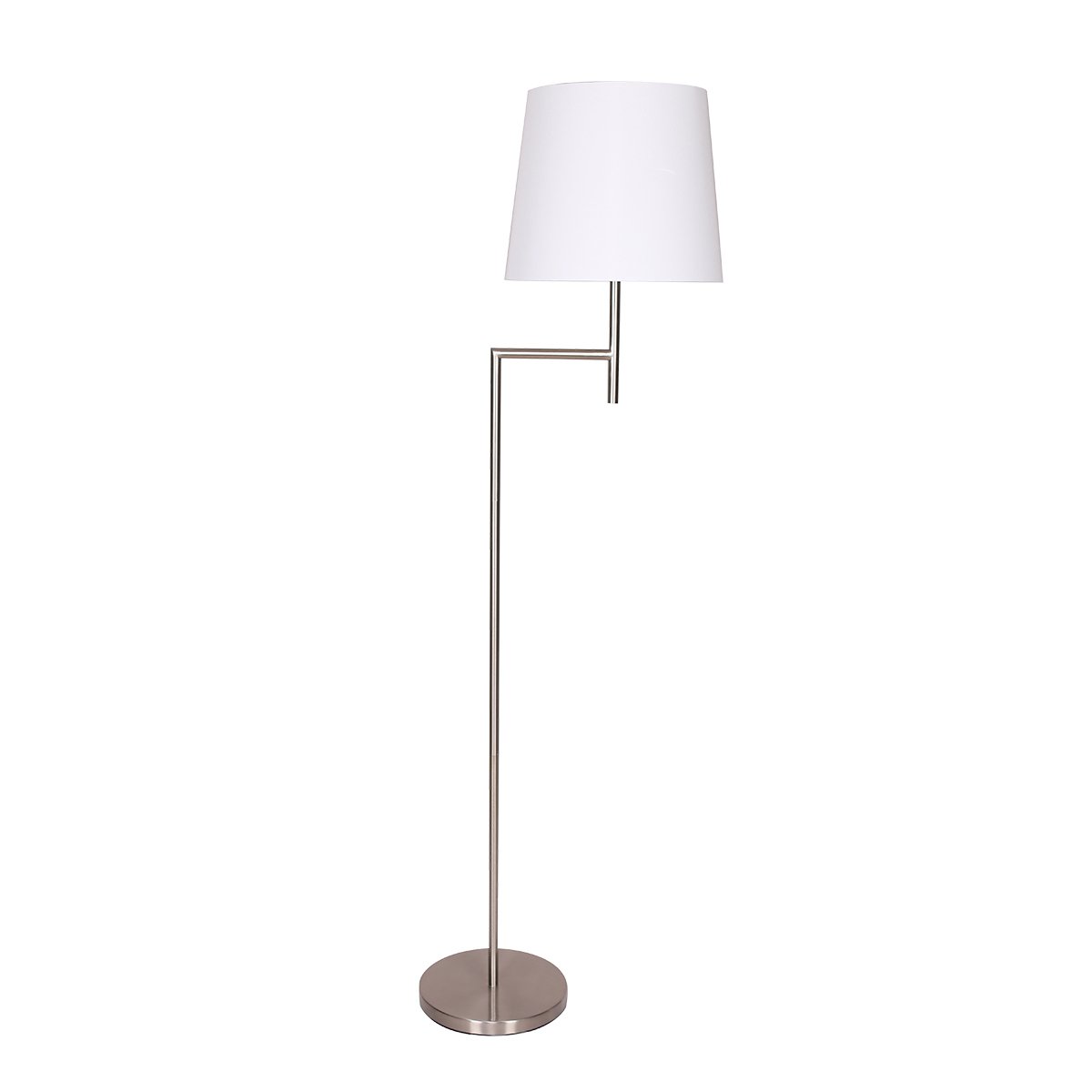 Sarantino Nickel Metal Arc Floor Lamp Sarantino