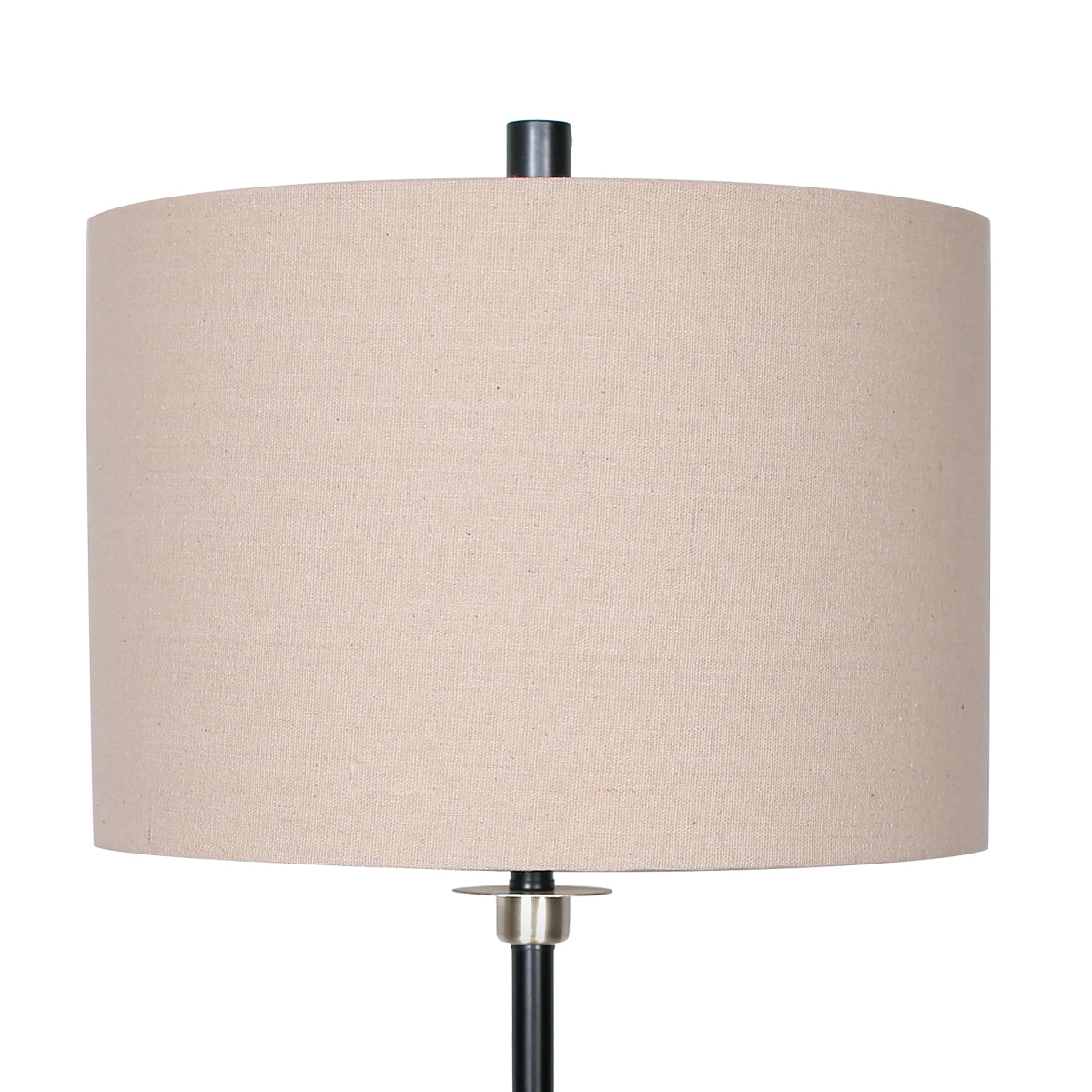 Sarantino Metal Table Lamp with Linen Drum Shade Sarantino