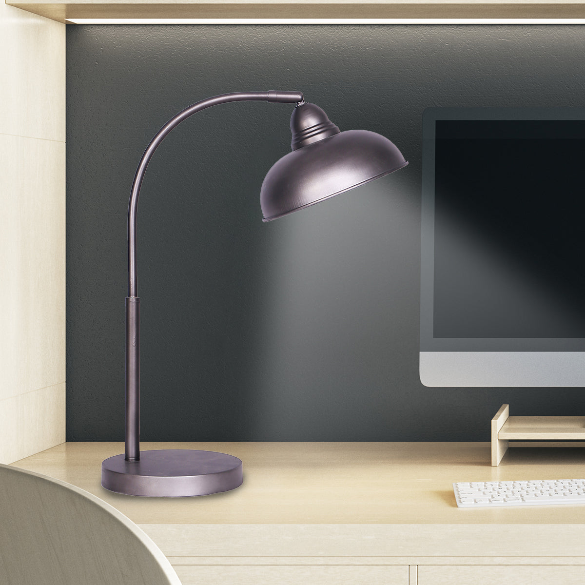 Sarantino Table Lamp Industrial Chic Adjustable Angle - Dark Grey Sarantino