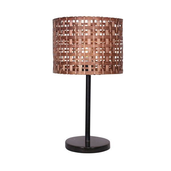 Sarantino Rattan Desk Lamp With Black Marble Base Sarantino