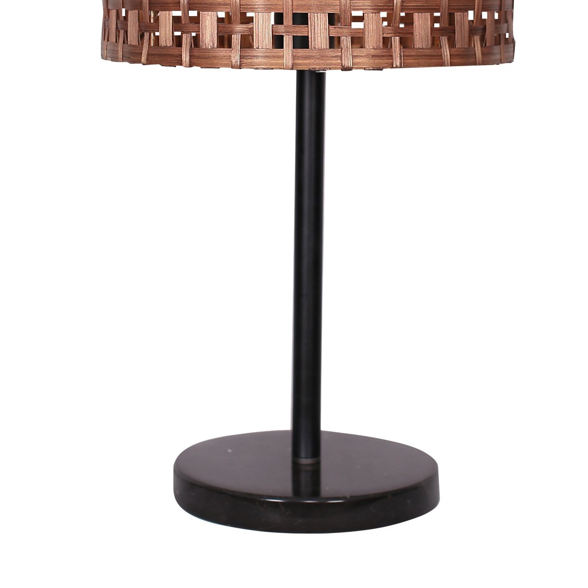 Sarantino Rattan Desk Lamp With Black Marble Base Sarantino