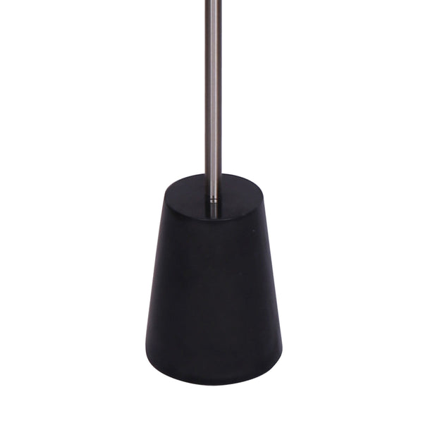 Sarantino Metal Floor Lamp Nickel Finish with Black Marble Base Sarantino