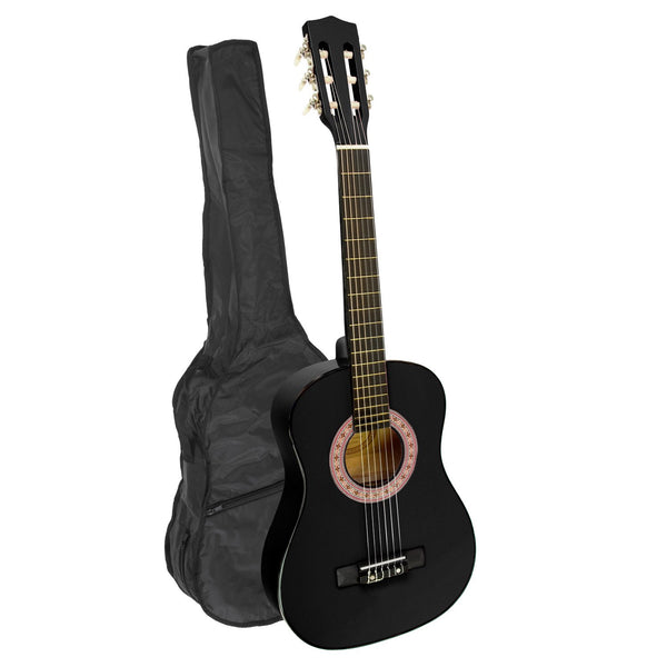 Karrera 34in Acoustic Children Wooden Guitar - Black Karrera