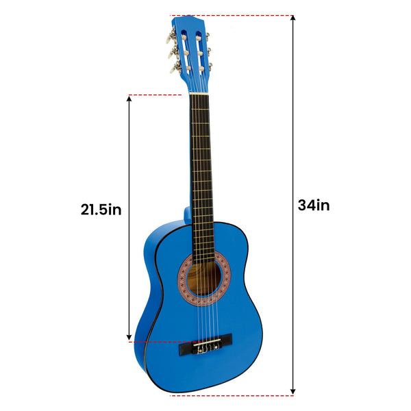 Karrera 34in Acoustic Children no cut Guitar - Blue Karrera
