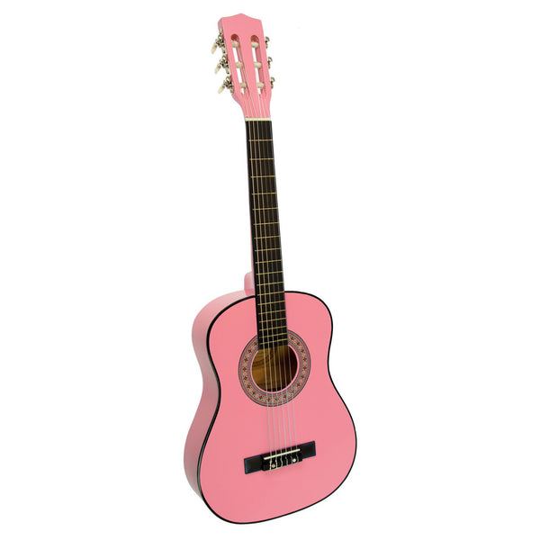 Karrera 34in Acoustic Wooden Childrens Guitar - Pink Karrera