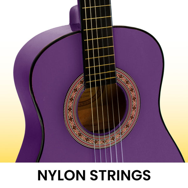 Karrera 34in Acoustic Children no cut Guitar - Purple Karrera