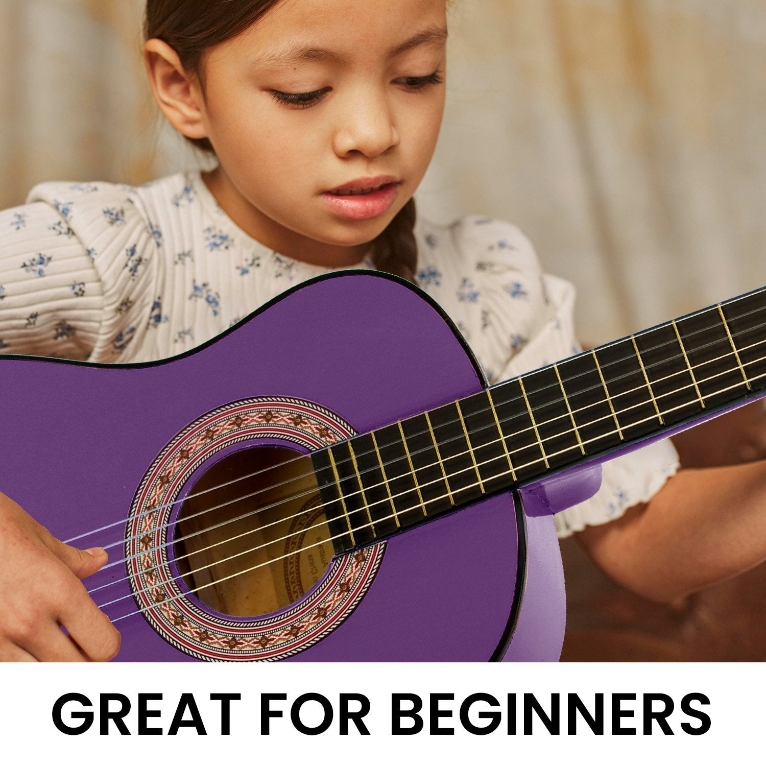 Karrera 34in Acoustic Children no cut Guitar - Purple Karrera