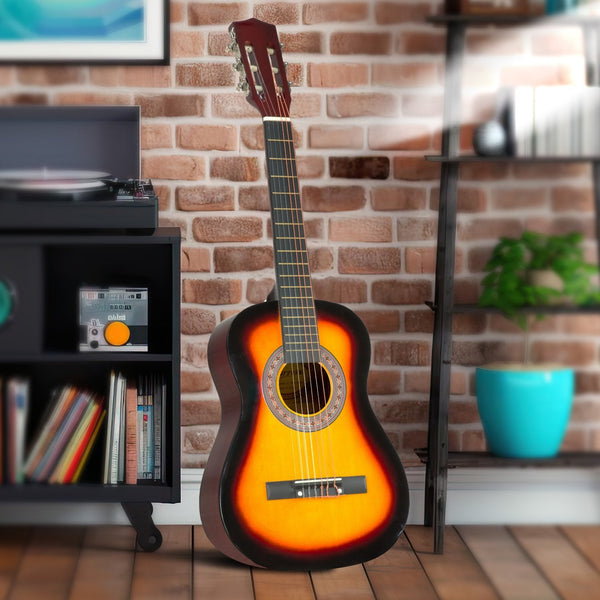 Karrera 34in Acoustic Wooden Childrens Guitar - Sunburst Karrera