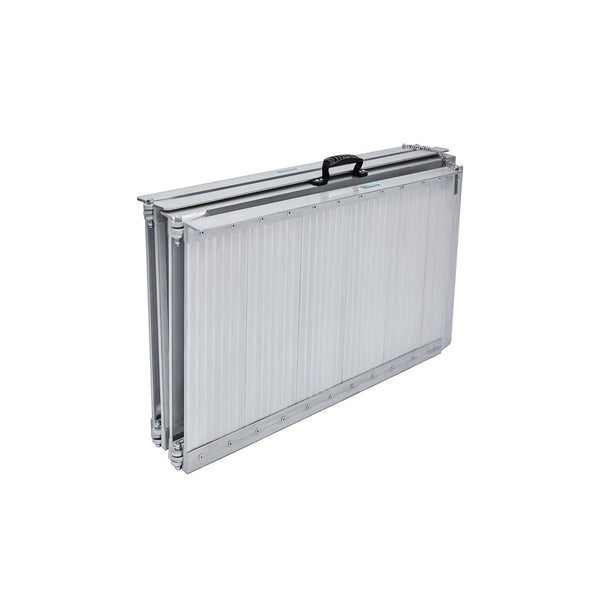 Rigg Aluminium Portable Non-slip Wheelchair Ramp 4ft - Silver EQUIPMED