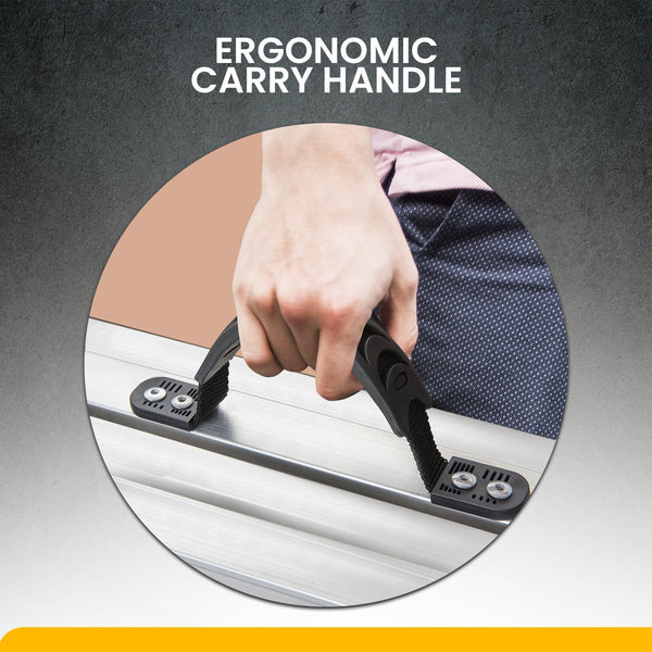 Rigg Aluminium Portable Non-slip Wheelchair Ramp 6ft - Silver EQUIPMED