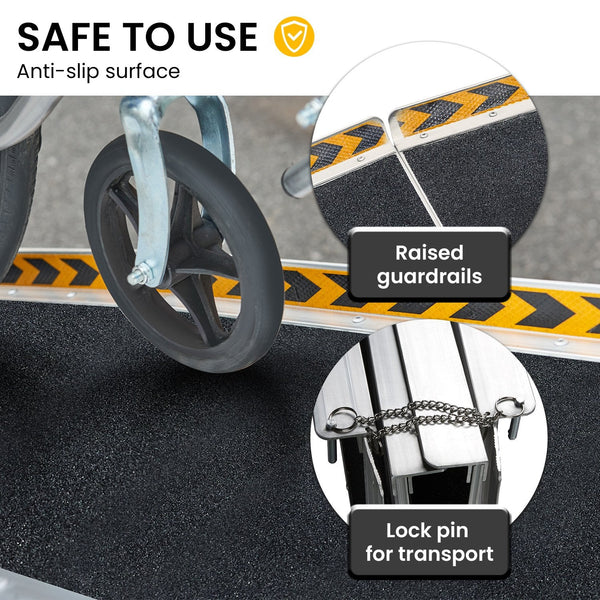 Rigg Aluminium Portable Wheelchair Ramp High-grip R03-5ft EQUIPMED