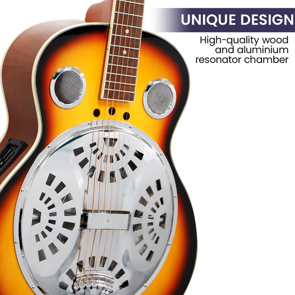 Karrera 40in Resonator Guitar - Sunburst Karrera