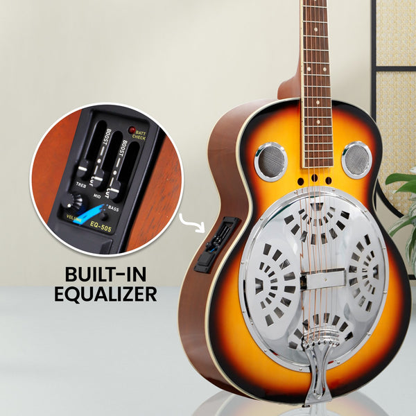 Karrera 40in Resonator Guitar - Sunburst Karrera