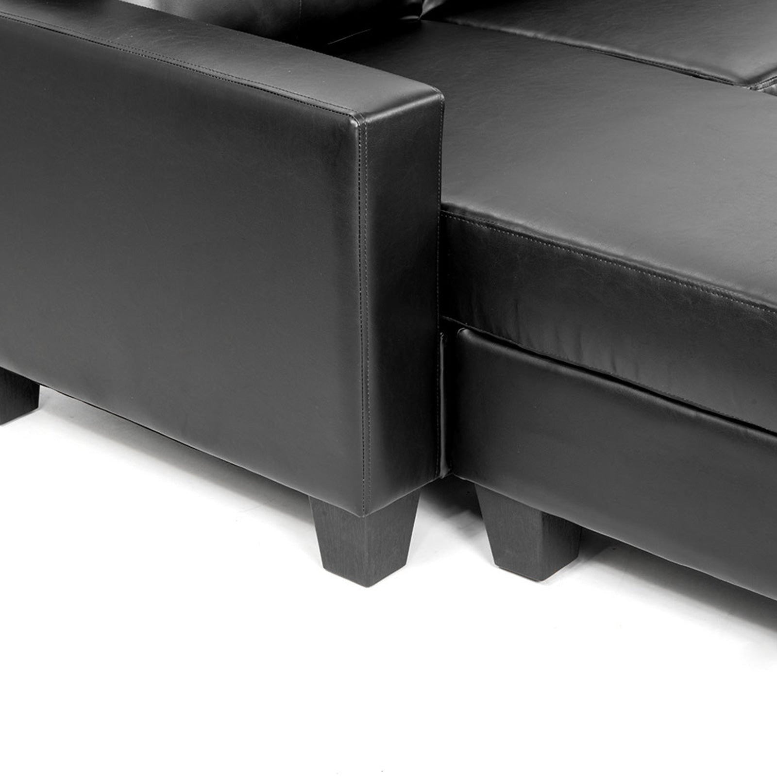 Sarantino Corner Sofa Lounge Couch Modular Furniture Chair Home Pu Leather Chaise White L Shape Sarantino