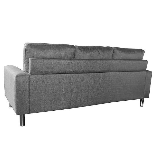 Sarantino Linen Corner Sofa Lounge Couch Modular Furniture L Chair Home Chaise Grey Sarantino