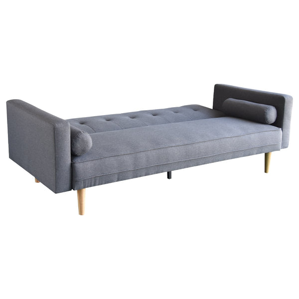 Sarantino Madison Sofa Bed Lounge Couch Futon Furniture Home Dark Grey Linen Suite Sarantino