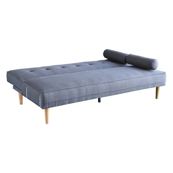 Sarantino Madison Sofa Bed Lounge Couch Futon Furniture Home Dark Grey Linen Suite Sarantino