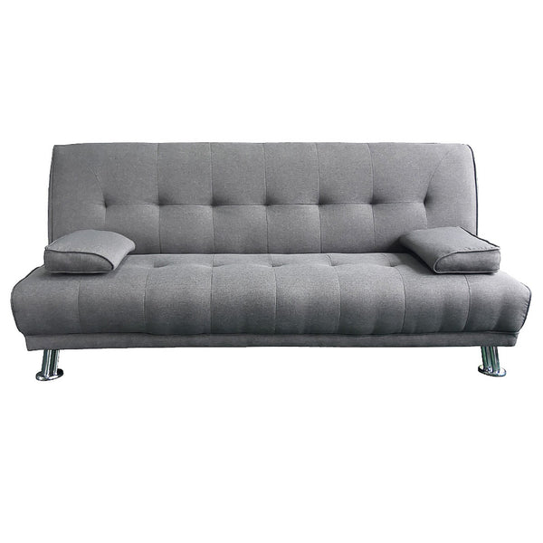 Sarantino Manhattan Sofa Bed Lounge Couch Futon Furniture Home Light Grey Linen Suite Sarantino