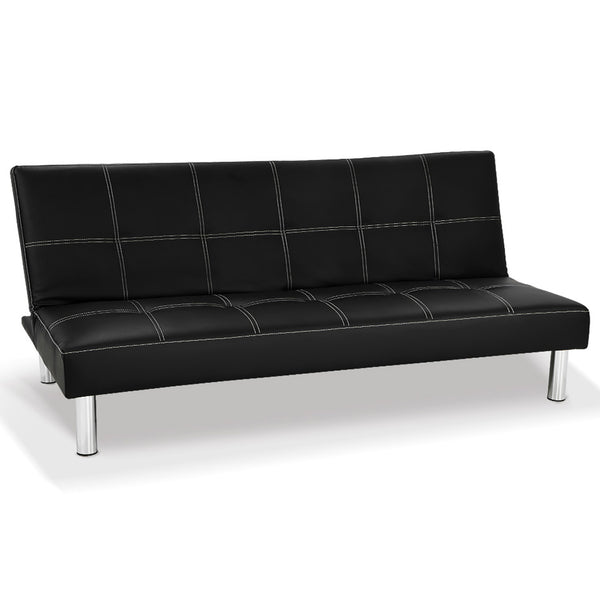 Sarantino Chelsea Sofa Bed Faux Leather Lounge Couch Futon Furniture Modular Suite Sarantino