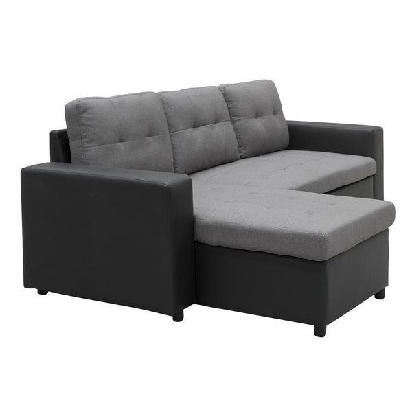 Sarantino Corner Sofa Linen Lounge Couch L-shaped Modular Furniture Home Chaise Grey Sarantino