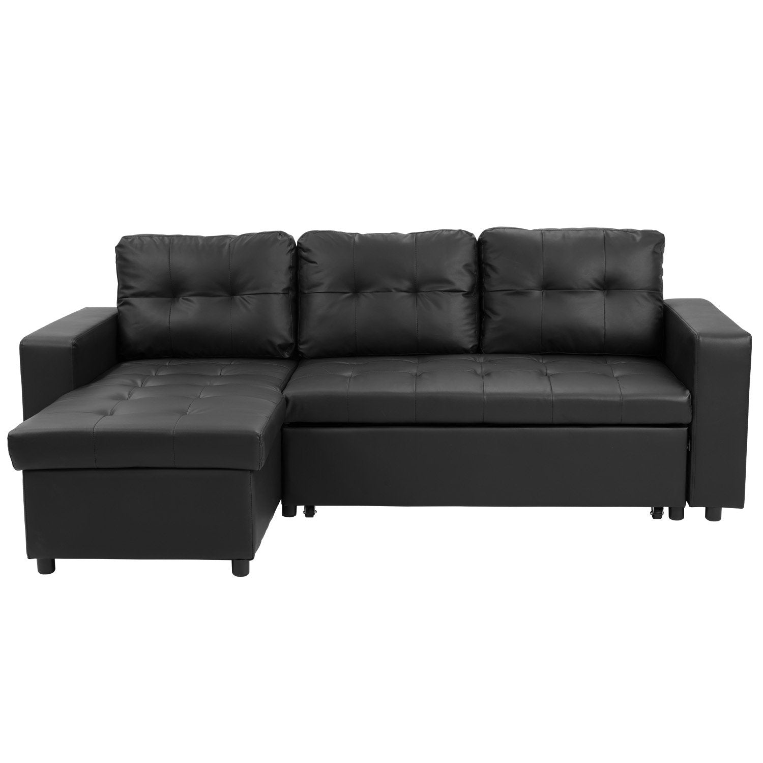 Sarantino Corner Sofa Linen Lounge Couch L-shaped Modular Furniture Home Chaise Grey Sarantino