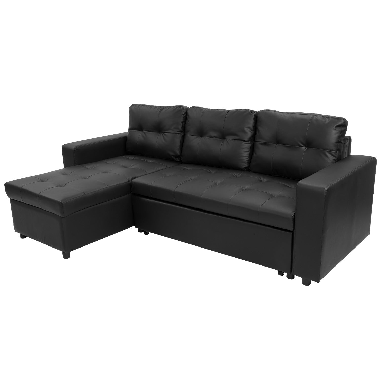 Sarantino Corner Sofa Linen Lounge Couch L-shaped Modular Furniture Home Chaise Grey Sarantino