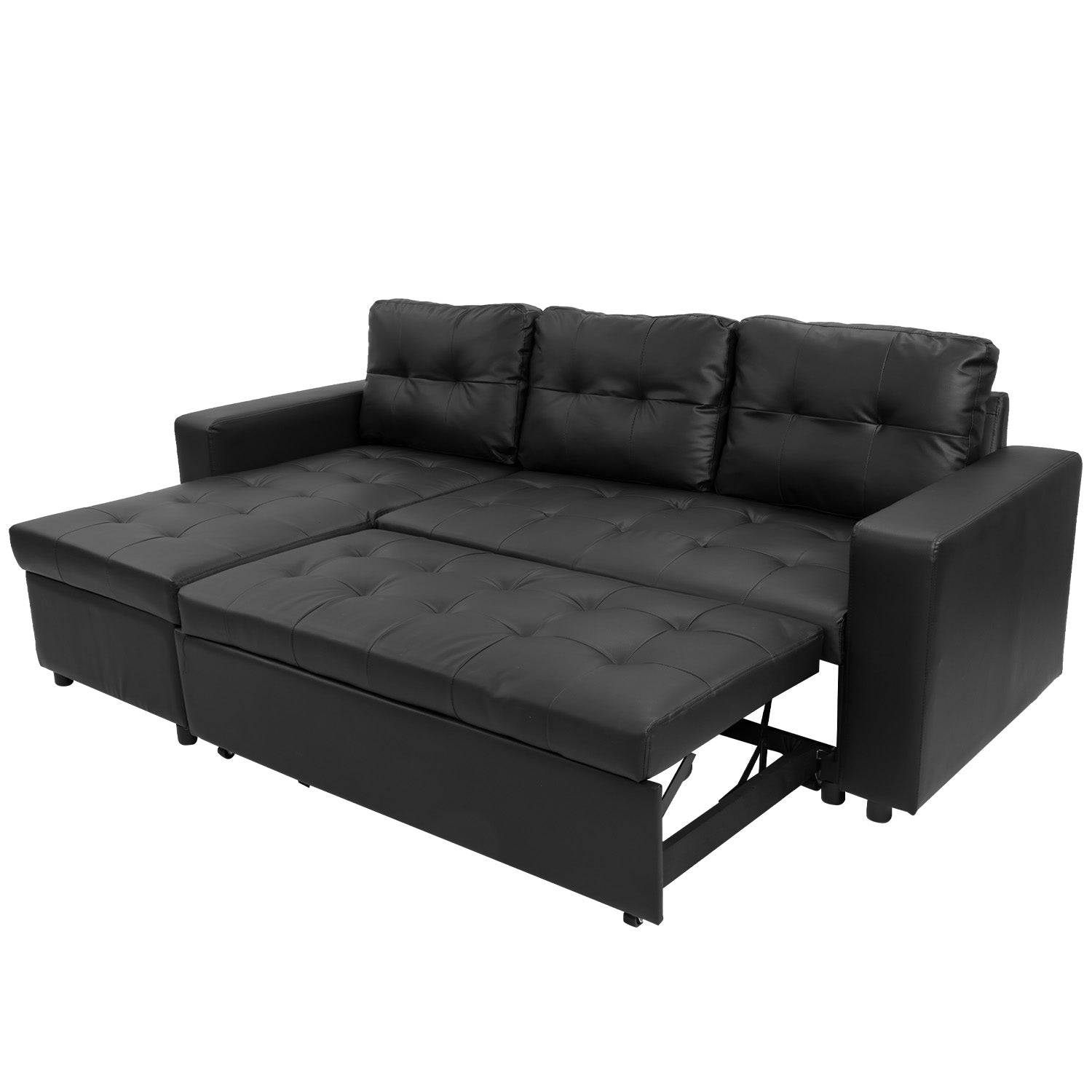 Sarantino Corner Sofa Linen Lounge Couch L-shaped Modular Furniture Home Chaise Grey Sarantino