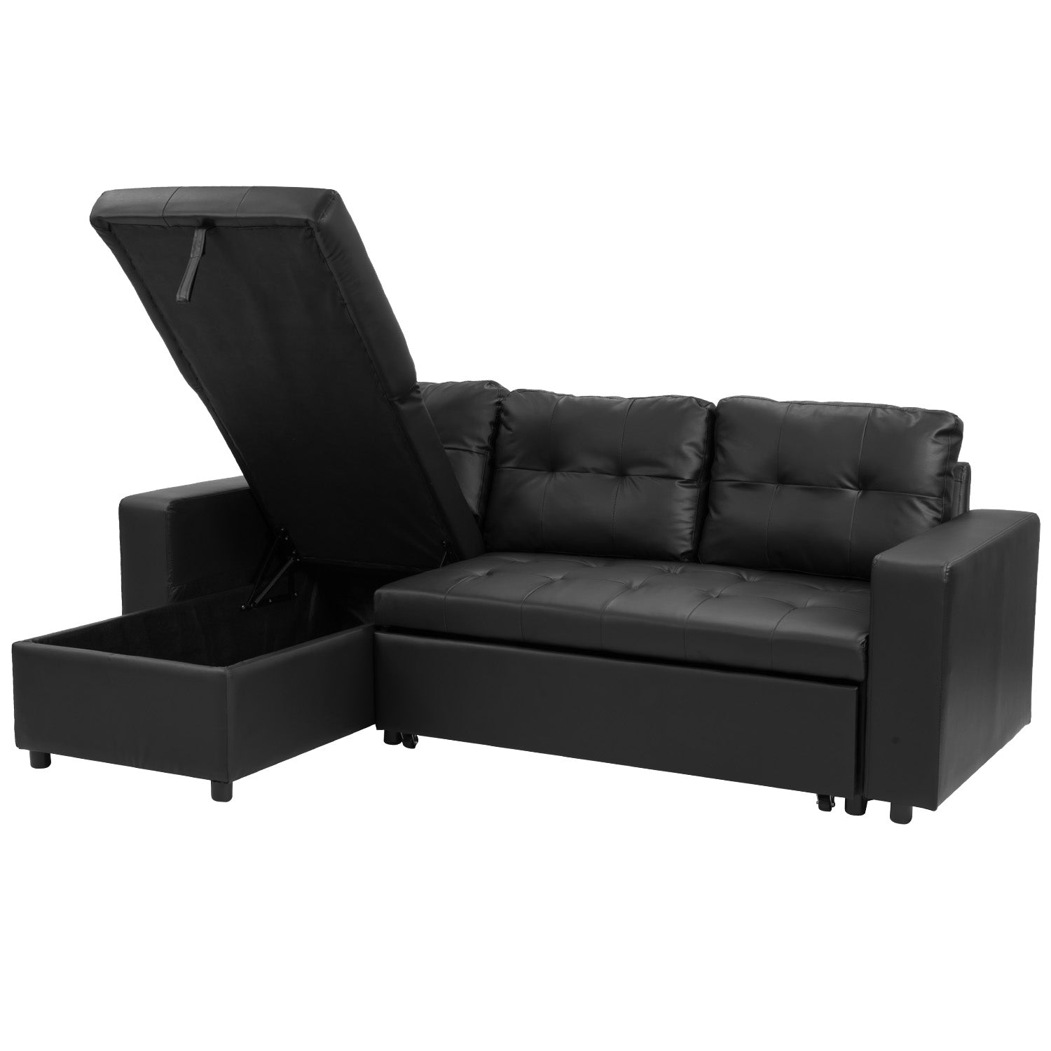 Sarantino Corner Sofa Linen Lounge Couch L-shaped Modular Furniture Home Chaise Grey Sarantino