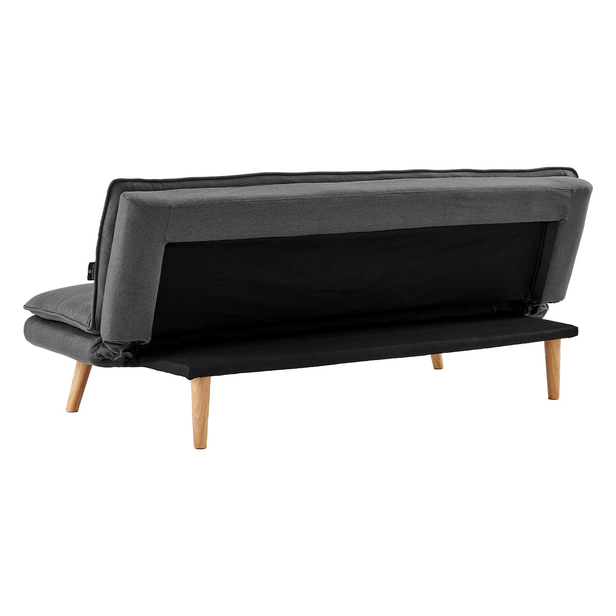 Sarantino 3 Seater Linen Sofa Bed Couch Lounge Futon - Dark Grey Sarantino