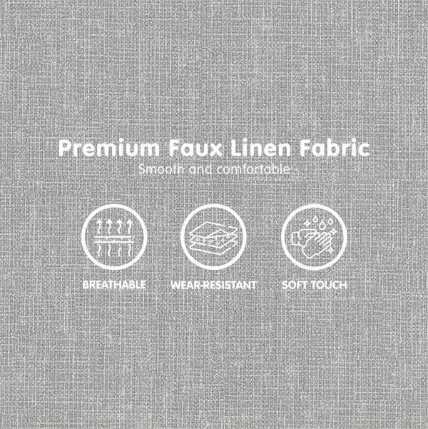 Sarantino 2-Seater Adjustable Sofa Bed Lounge Faux Linen - Grey Sarantino