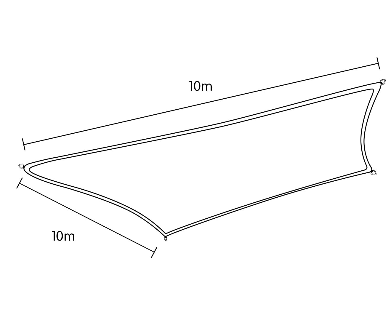 Wallaroo Square Shade Sail 10m x 10m - Sand Wallaroo