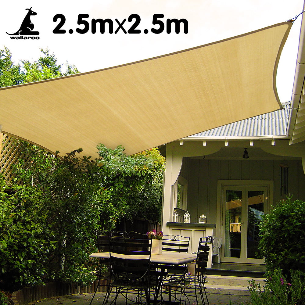 Wallaroo Square Shade Sail 2.5 x 2.5m - Sand Wallaroo