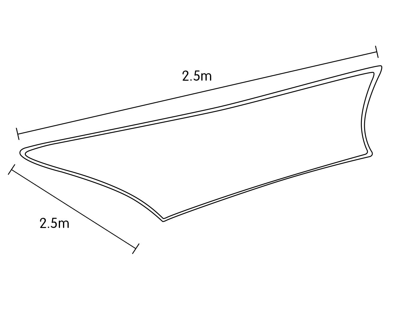 Wallaroo Square Shade Sail 2.5 x 2.5m - Sand Wallaroo