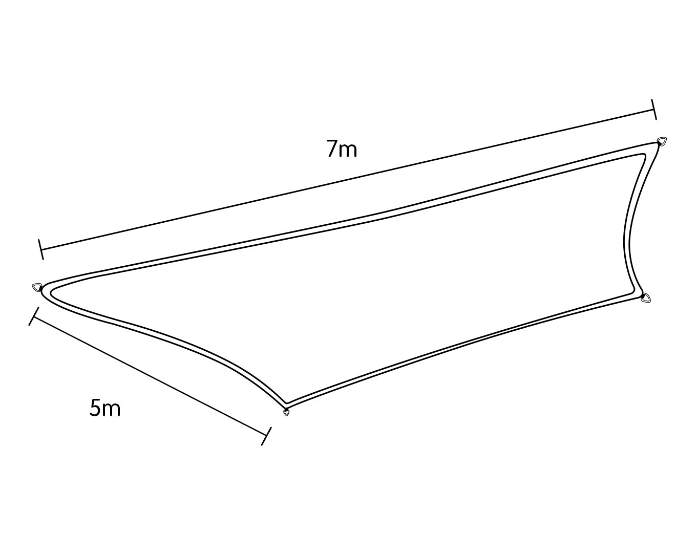 Wallaroo Rectangular Shade Sail 7m x 5m - Sand Wallaroo