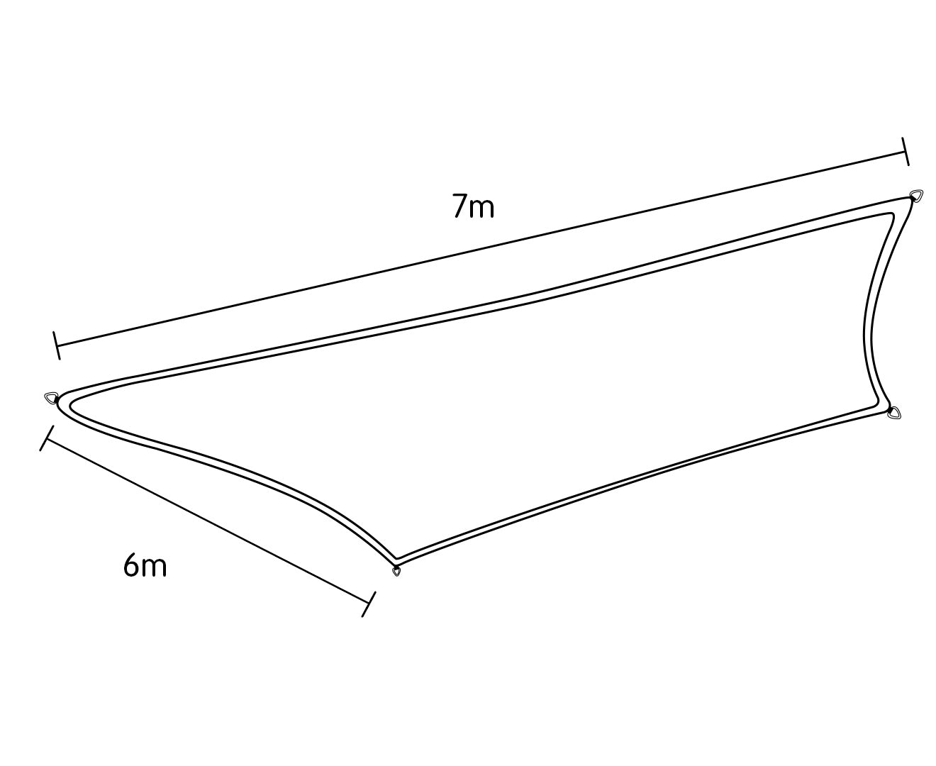 Wallaroo Rectangular Shade Sail 7m x 6m - Sand Wallaroo