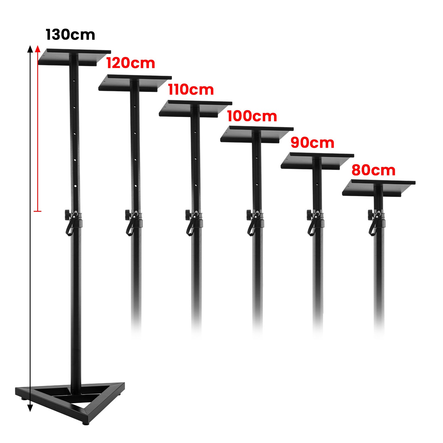 Karrera Adjustable Floor Speaker Stand Surround Sound - Black Karrera