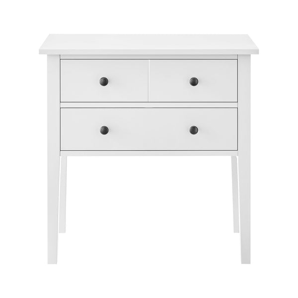 Sarantino Sven Bedside Table Night Stand - White Sarantino