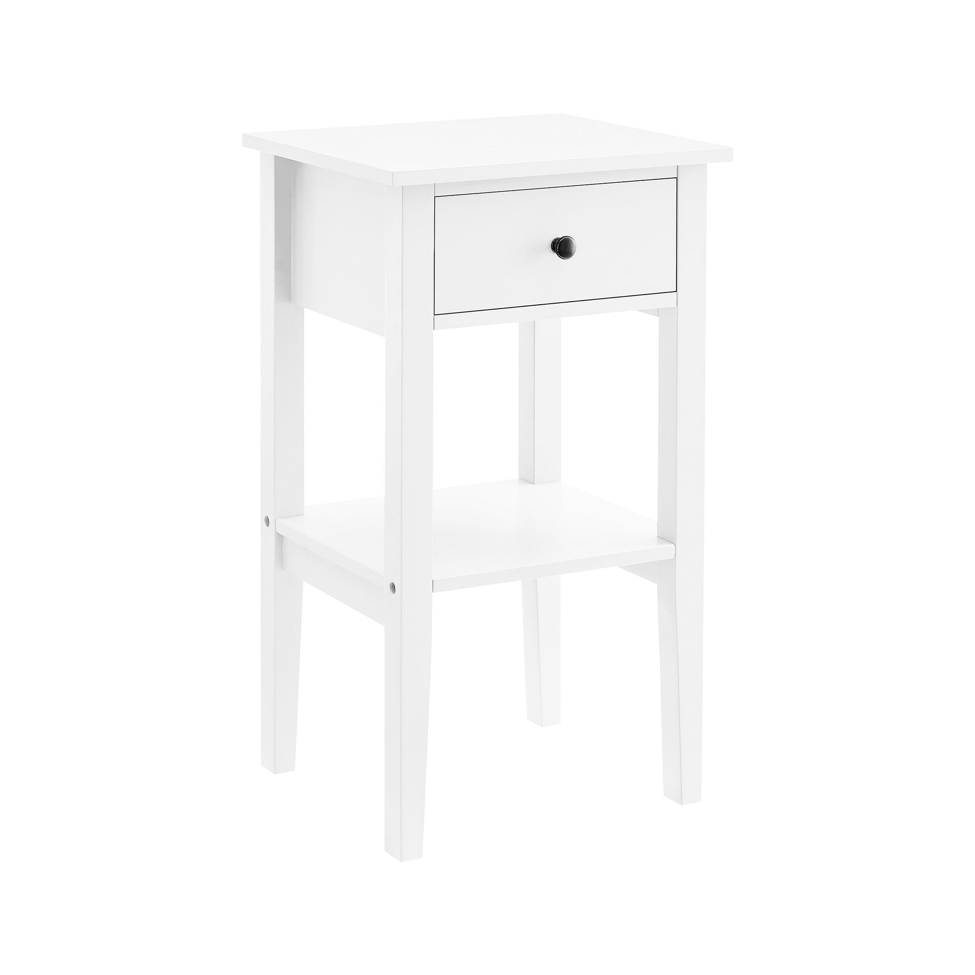 Sarantino Rue Bedside Table - White Sarantino