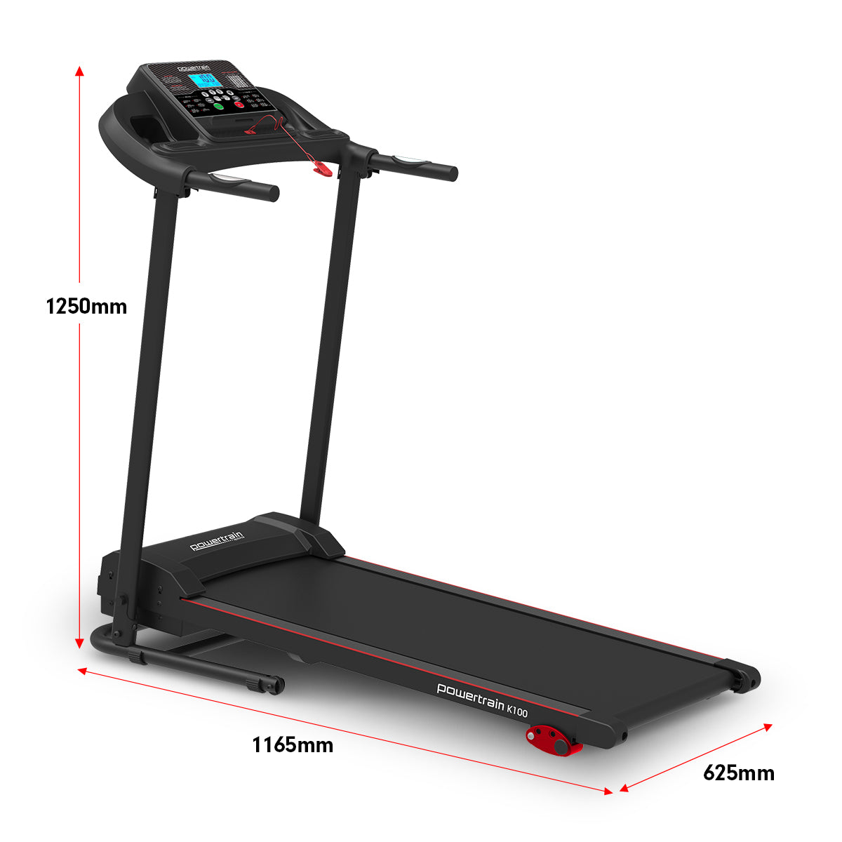Powertrain K100 Electric Treadmill Foldable Home Gym Cardio Powertrain