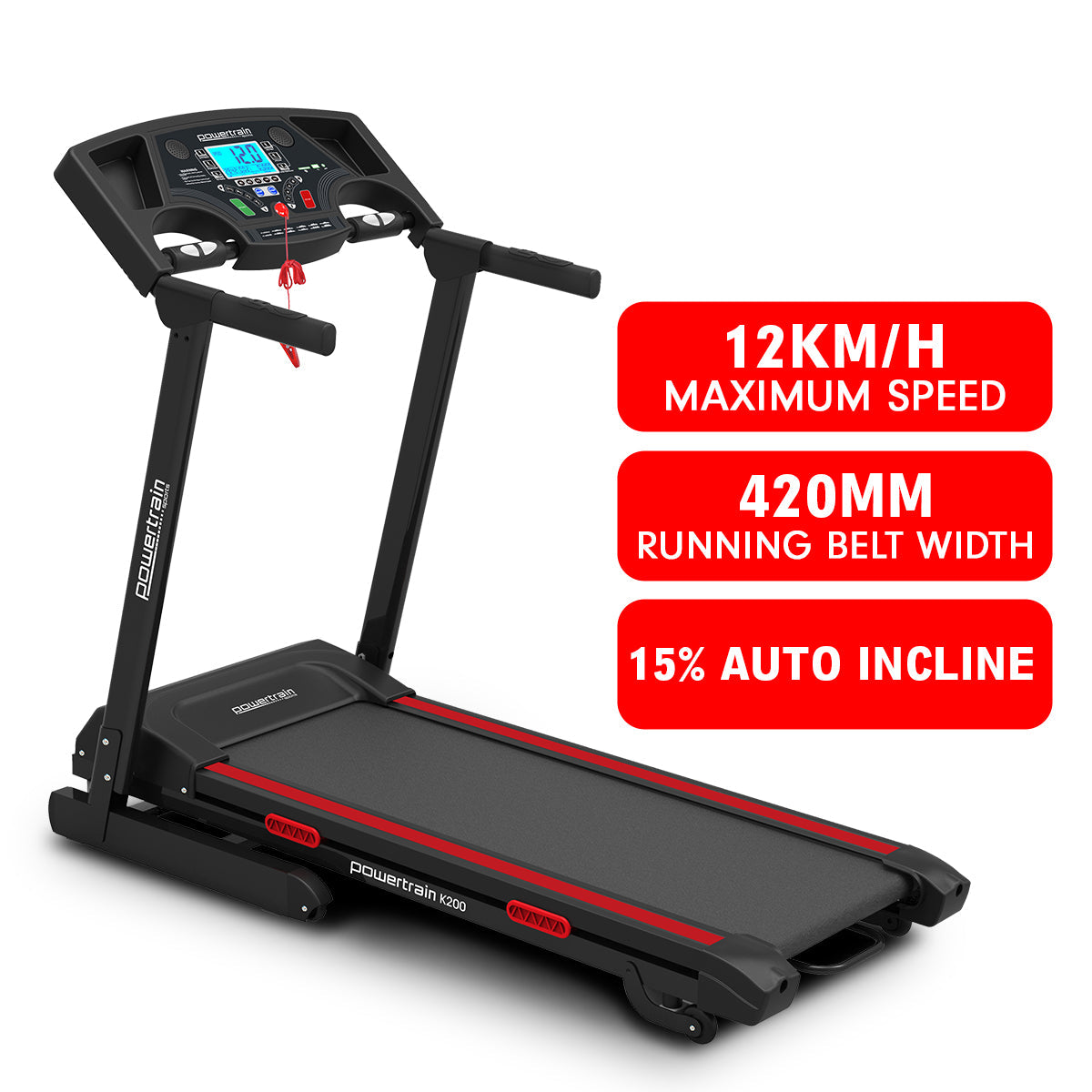 Powertrain K200 Electric Treadmill Folding Home Gym Running  Machine Powertrain