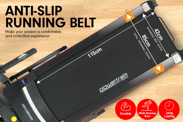 Powertrain V30 Foldable Treadmill Manual Incline Home Gym Cardio Powertrain